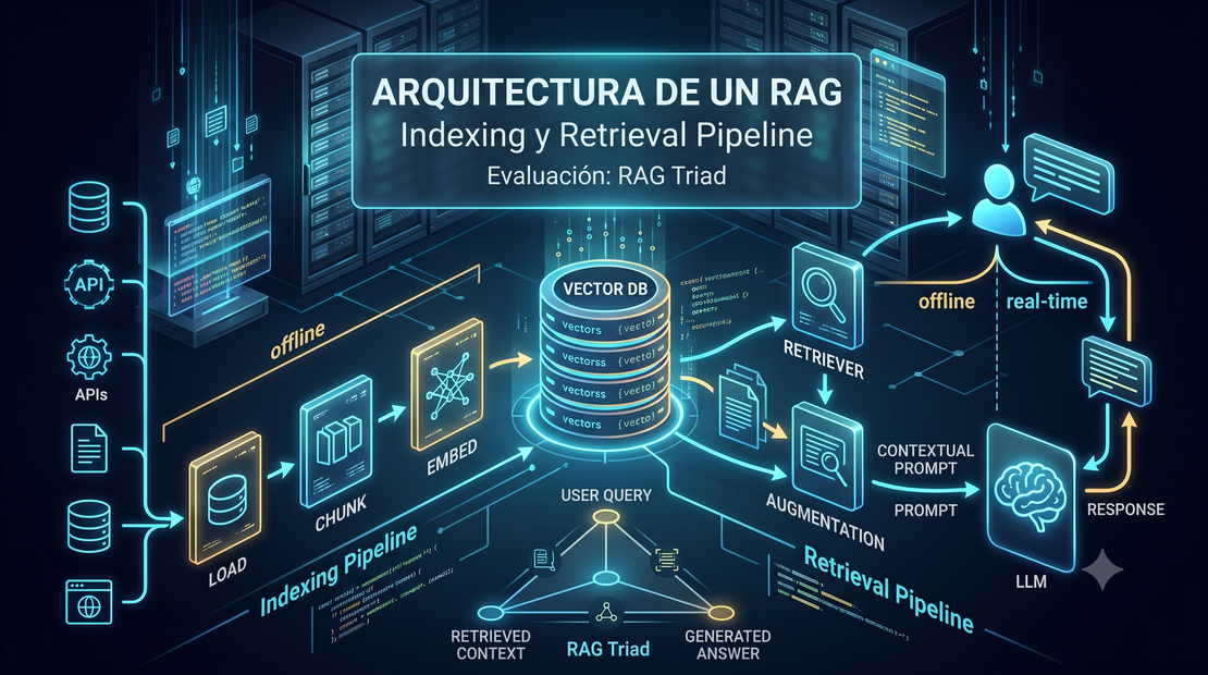 Arquitectura de un RAG: Indexing y Retrieval Pipeline