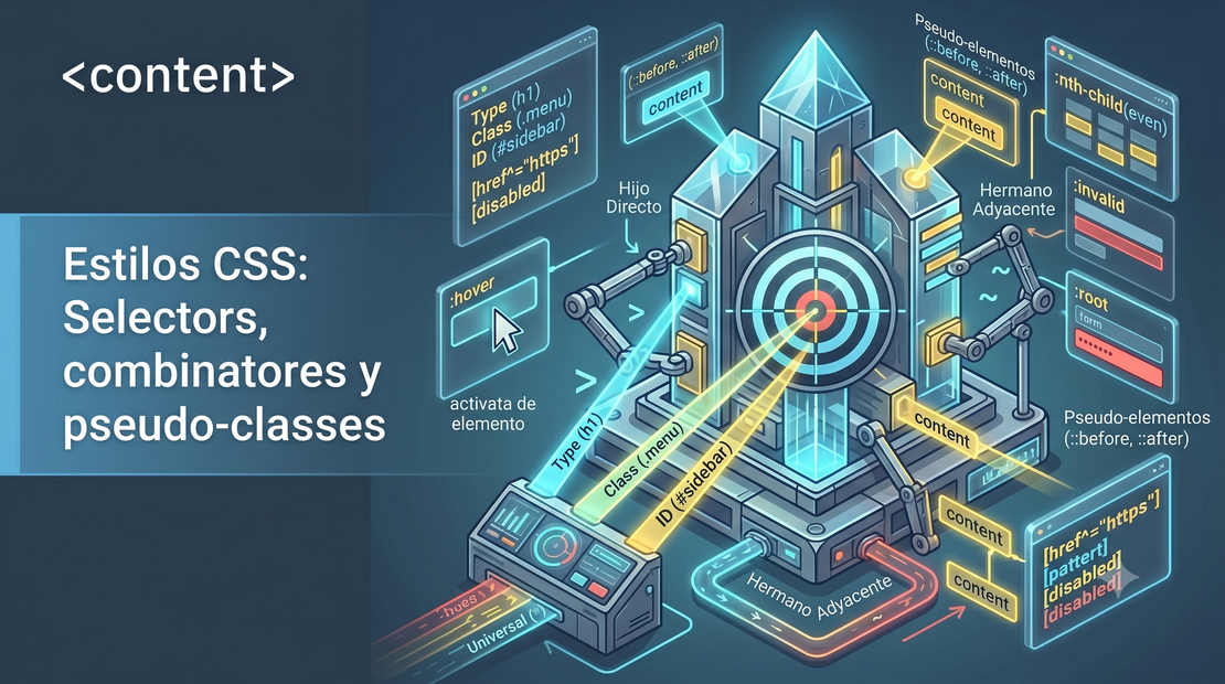 Estilos CSS: Selectores, combinadores y pseudo-clases