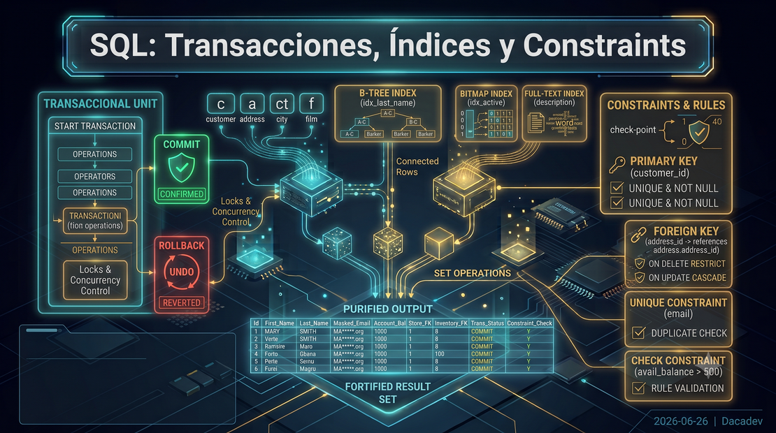 SQL: Transacciones, Índices y Constraints