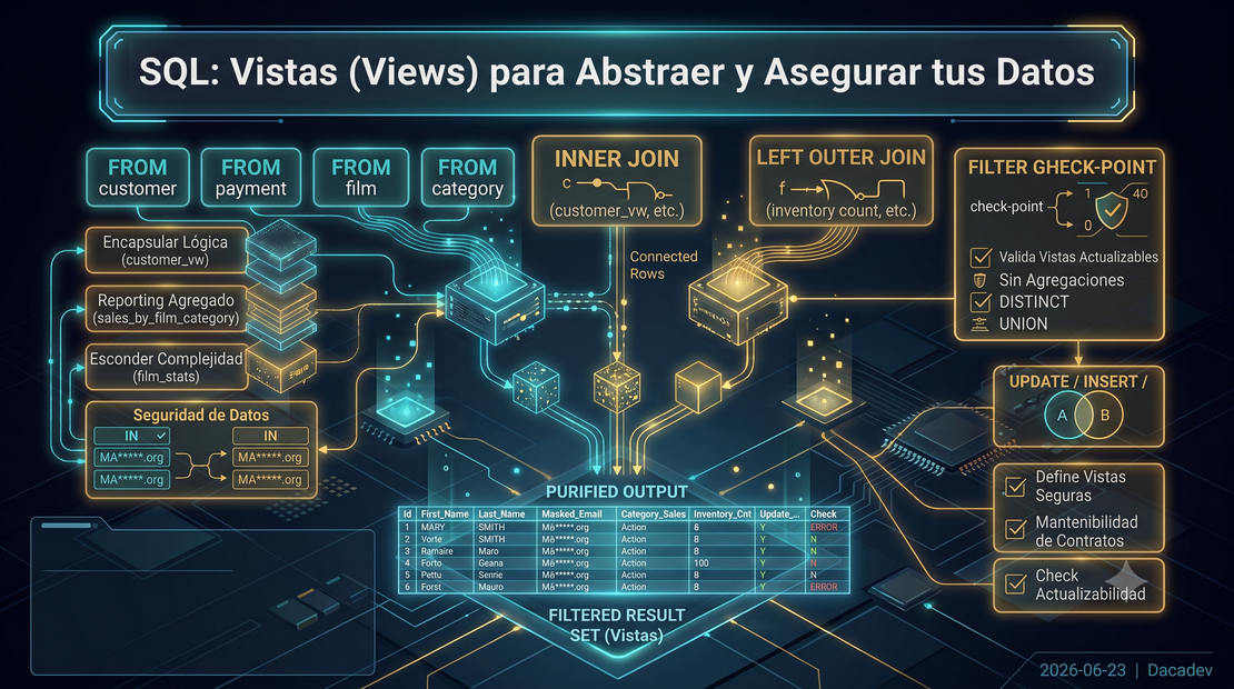 SQL: Vistas (Views) para Abstraer y Asegurar tus Datos