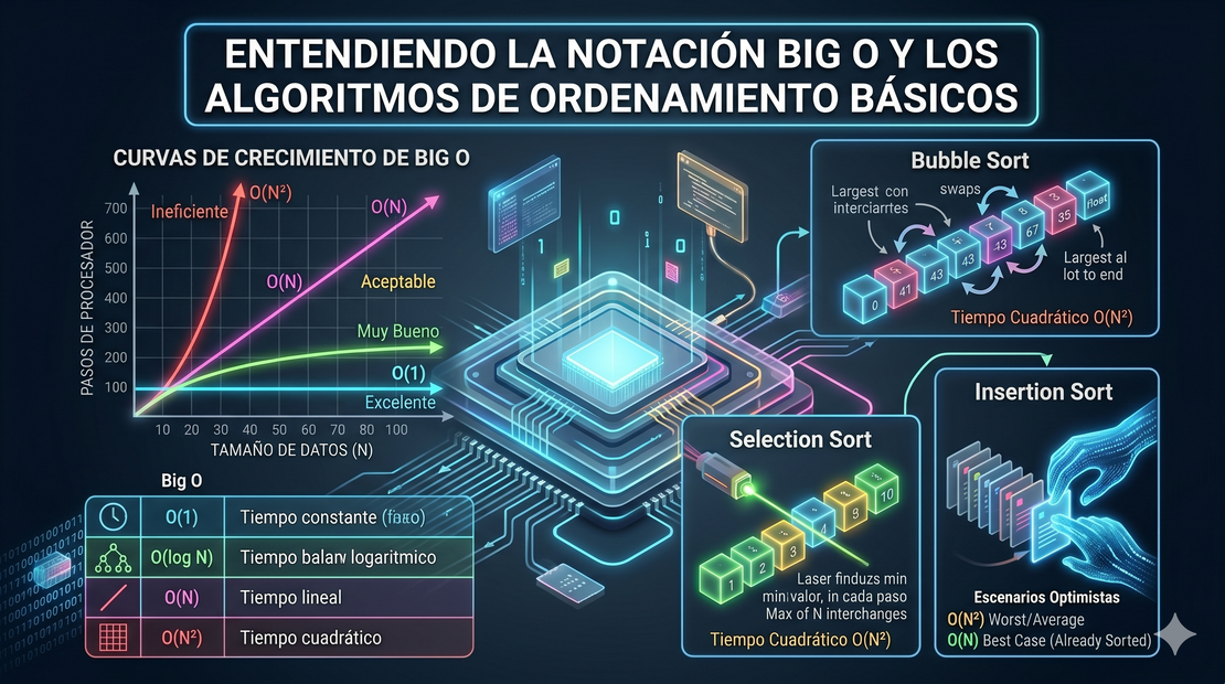 Entendiendo la Notación Big O y los Algoritmos de Ordenamiento Básicos