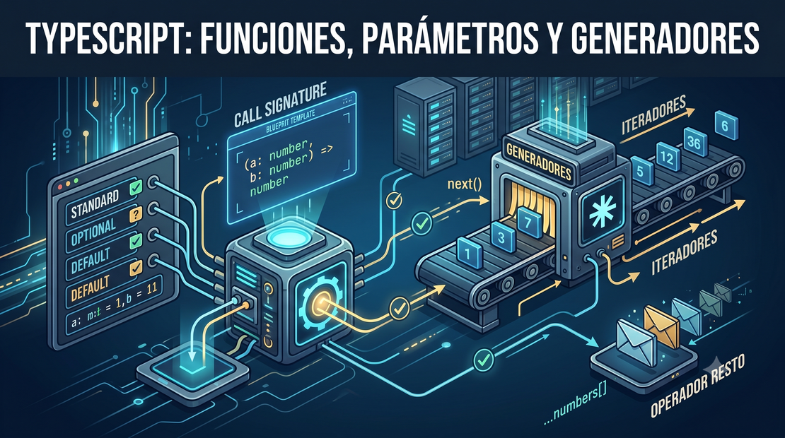 TypeScript: Funciones, parámetros y generadores
