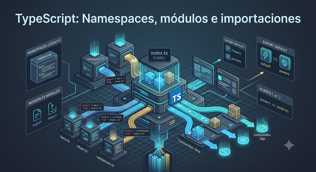 TypeScript: Namespaces, módulos e importaciones