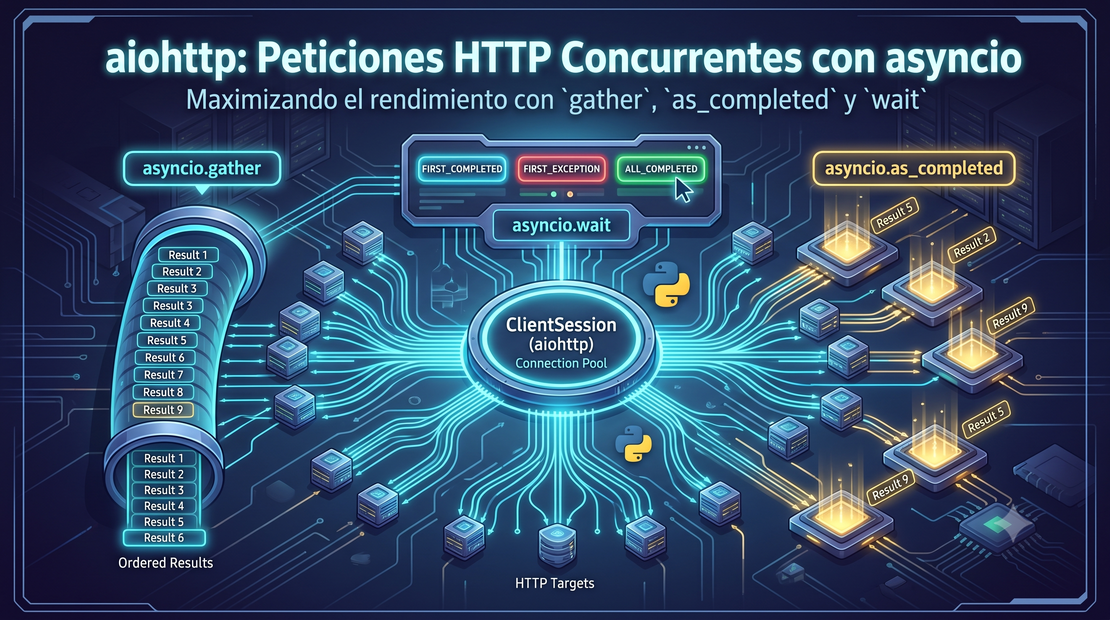 aiohttp: Peticiones HTTP Concurrentes con asyncio